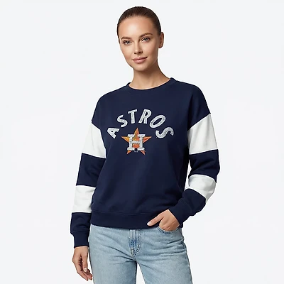 '47 Houston Astros Women's Eephus Barred Long Sleeve Crewneck