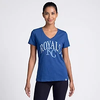 '47 Kansas City Royals Women's Tried N True Slub Short Sleeve V-Neck T-shirt