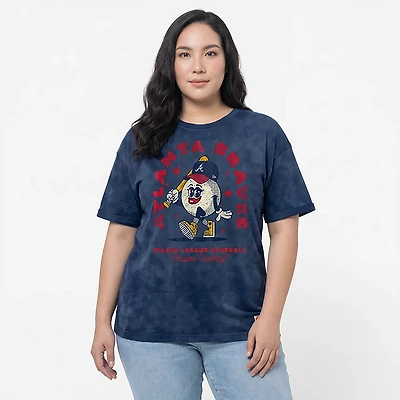 New Era Women's Atlanta Braves Oversized Throwback Character Graphic T-shirt
