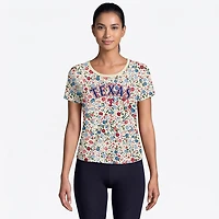 New Era Women's Rangers Ditsy Print Scoop Neck T-shirt