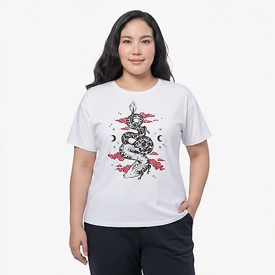 Live Outside the Limits Women's Dragon Oversized Graphic T-shirt