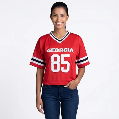 Hype and Vice Women's University of Georgia Cropped Football Jersey