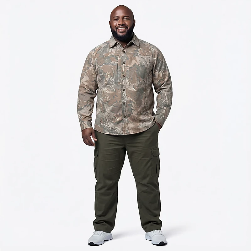 Magellan Outdoors Men's Pro/Jacob Wheeler Fishing Long Sleeve Camo Canvas Shirt Jac