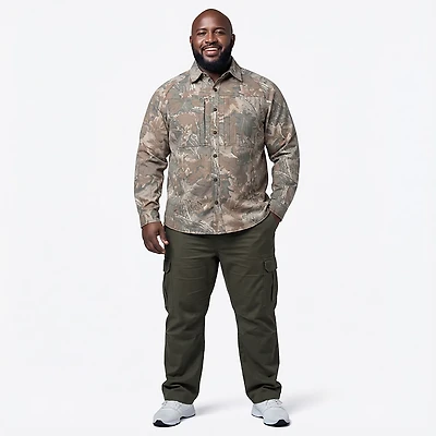 Magellan Outdoors Men's Pro/Jacob Wheeler Fishing Long Sleeve Camo Canvas Shirt Jac