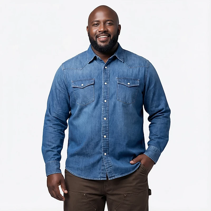 Magellan Outdoors Men's Pecos Ridge Denim Long Sleeve Shirt