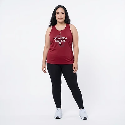 Jordan Women's Oklahoma Team Over Primary Logo Racerback Tank Top