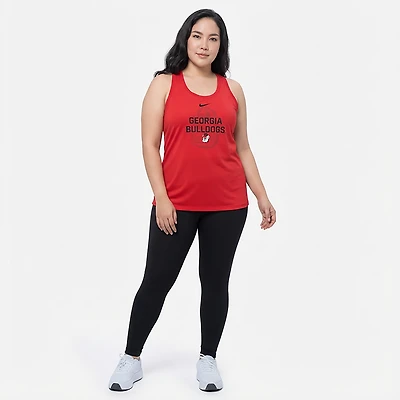 Nike Women's Georgia Team Over Primary Logo Racerback Tank Top
