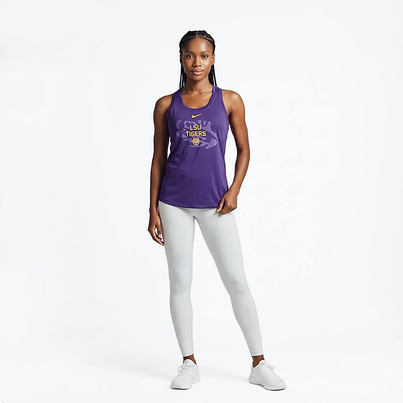 Nike Women's LSU Team Over Primary Logo Racerback Tank Top