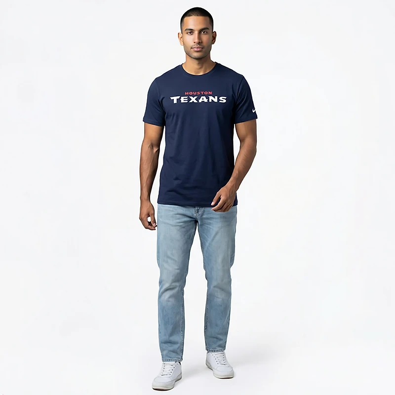 Nike Men's Houston Texans Wordmark Essential Graphic T-shirt