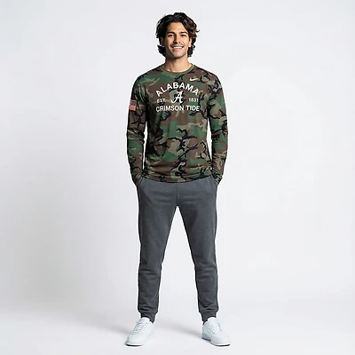 Nike Alabama Crimson Tide 2025 Military Appreciation Legend Dri-FIT Long Sleeve T-Shirt