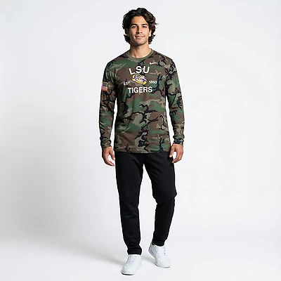 Nike LSU Tigers 2025 Military Appreciation Legend Dri-FIT Long Sleeve T-Shirt