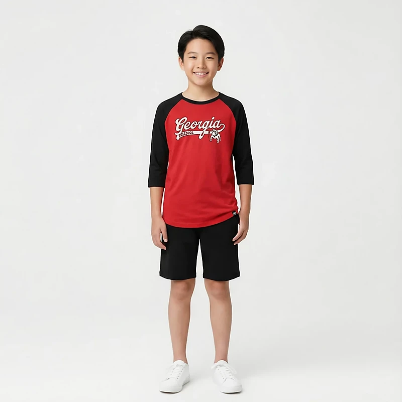'47 Boys' Georgia Super Script Line Drive Raglan T-shirt
