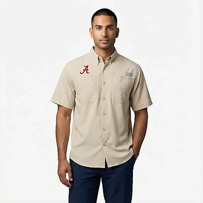Columbia Sportswear Men's Alabama Crimson Tide Collegiate PFG Tamiami Short Sleeve Shirt