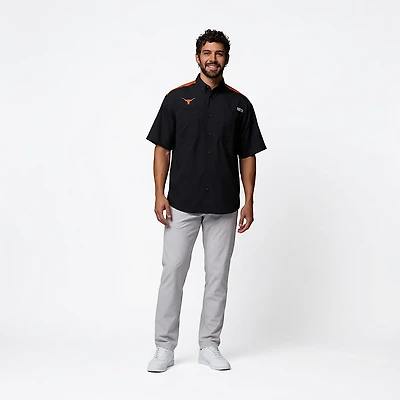 Columbia Sportswear Men's University of Texas CLG Tamiami Colorblock Button-Up Shirt