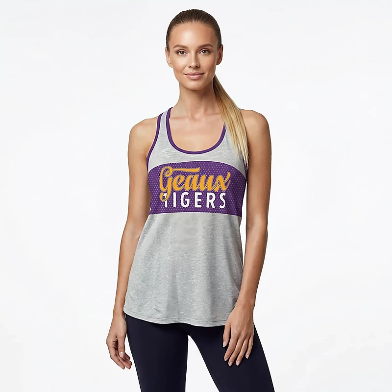 Pressbox Women's LSU Tracy Slub Tank Top
