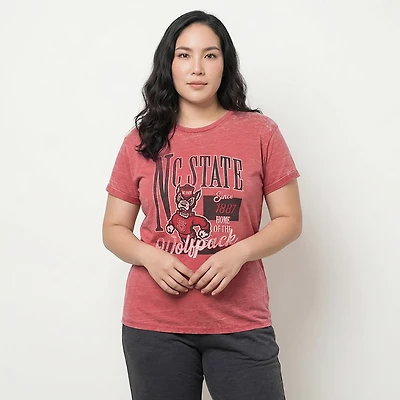 Pressbox Women's NC State Wolfpack Vintage Stephen Boyfriend T-shirt