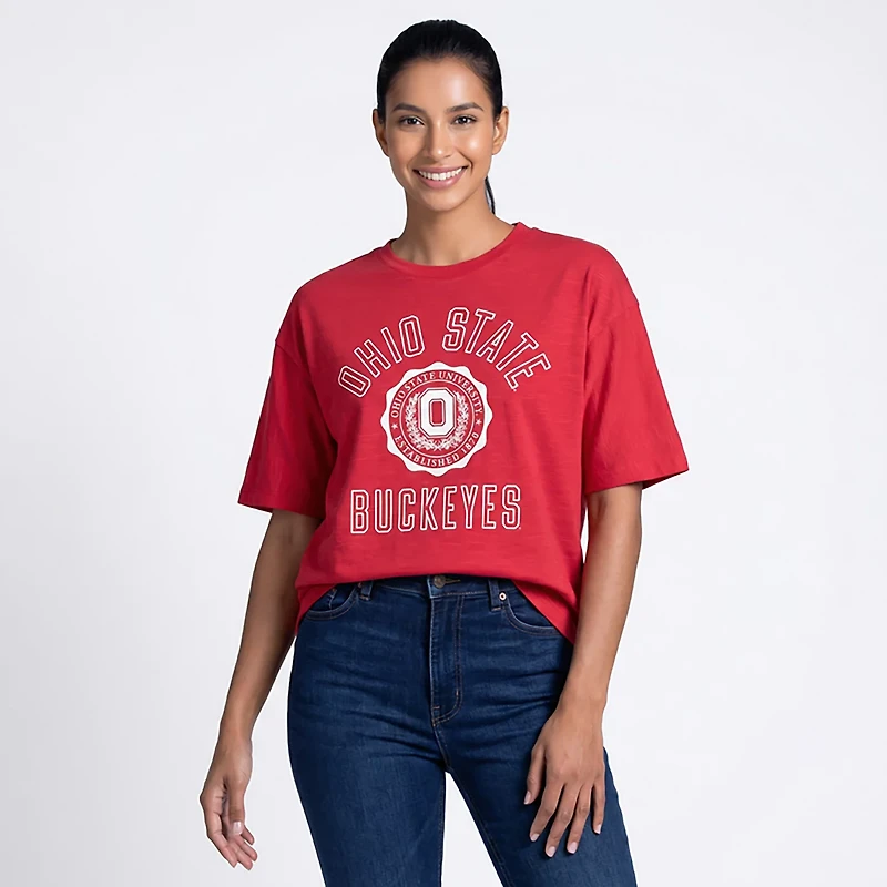 Pressbox Women's Ohio State Cameron Motley Crew T-shirt