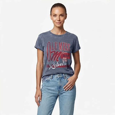 Pressbox Women's Ole Miss Rebels Vintage Stephen Boyfriend T-shirt