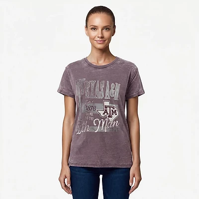 Pressbox Women's Texas A&M Aggies Vintage Stephen Boyfriend T-shirt