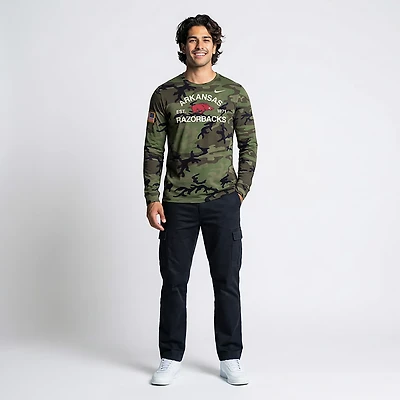 Nike Men's University of Arkansas Military Appreciation Legend Long Sleeve Graphic T-shirt