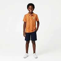 Wes & Willy Boys' University of Texas Allover Print Polo Shirt