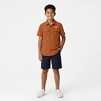Antigua Boys' University of Texas Game Day Fishing Button Up Shirt