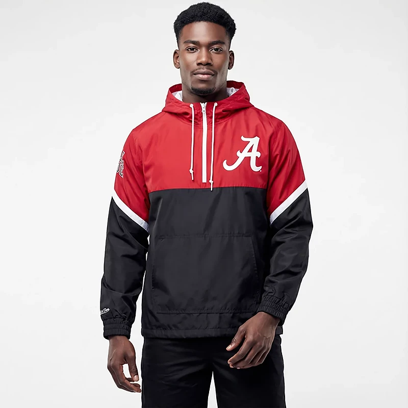 Mitchell & Ness Men's University of Alabama Tie Breaker Lightweight Anorak Jacket