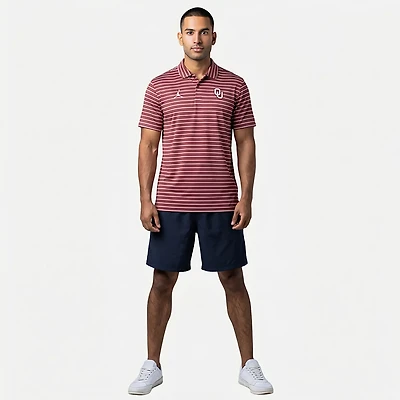 Jordan Men's University of Oklahoma Dri-FIT Stripe Tour Polo Shirt