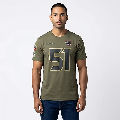Nike Men's Texans Salute to Service Will Anderson Jr. Player Name & Number T-shirt