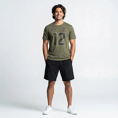 Nike Men's Texans Salute to Service Nico Collins Player Name & Number T-shirt