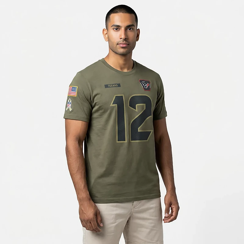 Nike Men's Texans Salute to Service Nico Collins Player Name & Number T-shirt