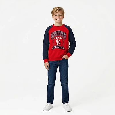 Outerstuff Boys' St. Louis Cardinals Bullpen Fleece Crew Sweatshirt