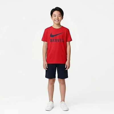 Nike Boys' 4-7 Braves Swoosh T-shirt