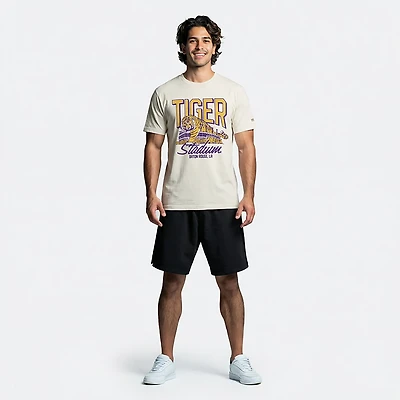 Homefield Men's Louisiana State University Tigers Stadium Vintage Heavyweight Boxy Short Sleeve T-shirt