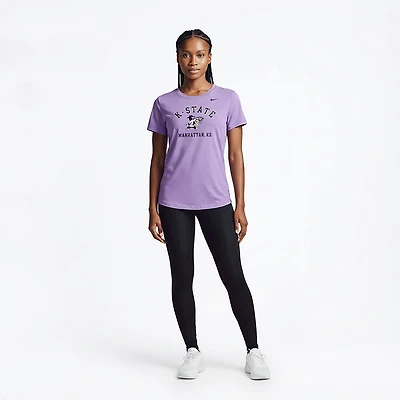 Nike Women's Kansas State Lavender Flag Core Cotton T-shirt