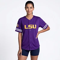 Hype and Vice Women's LSU Tigers Cropped Baseball Jersey