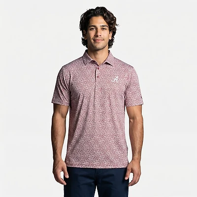 Antigua Men's Alabama Field Ditsy Polo Shirt