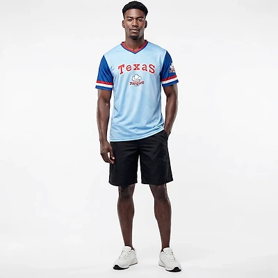 Stitches Men's Texas Rangers 25 Bombs Away Short Sleeve Shirzy T-shirt