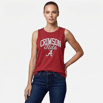 WILDCAT Retro Women's Alabama Crimson Tide Brand Slub Tank Top