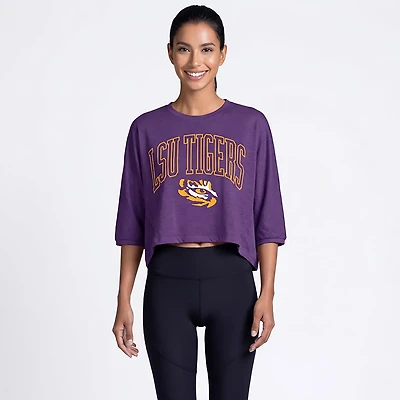 Pressbox Women's LSU New Zealand Maxima Ascher 3/4 Sleeve Top