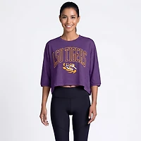 Pressbox Women's LSU New Zealand Maxima Ascher 3/4 Sleeve Top