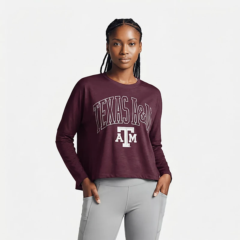 Pressbox Women's Texas A&M New Zealand Maxima Ascher 3/4 Sleeve Top