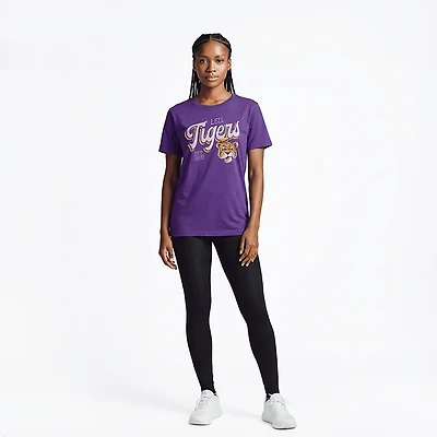 WILDCAT RETRO Women's LSU Script Boxy T-shirt