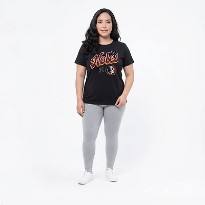 Retro Brand Women's Florida State University Script Boxy Graphic T-shirt