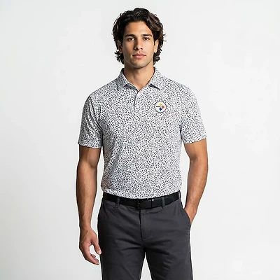 Antigua Men's Pittsburgh Steelers Motion Short Sleeve Polo Shirt