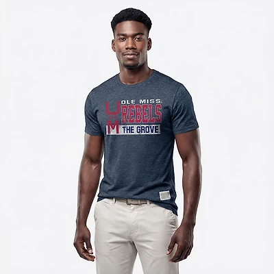WILDCAT RETRO Men's Ole Miss Block Mascot T-shirt