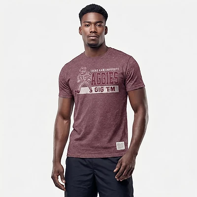 WILDCAT RETRO Men's Texas A&M Block Mascot T-shirt