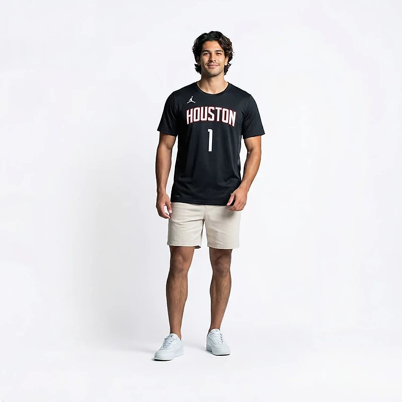 Nike Men's Houston Rockets Amen Thompson Statement Name & Number Short Sleeve T-shirt