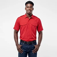 Antigua Men's Kansas City Chiefs Gameday Scatter Print Fishing Shirt