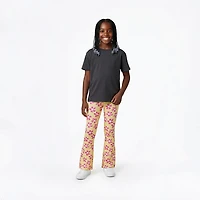 BCG Girls'  Cotton Flare Printed Legging